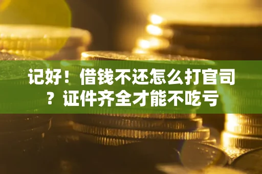 北京记好！借钱不还怎么打官司？证件齐全才能不吃亏