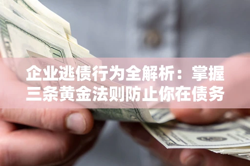 北京企业逃债行为全解析：掌握三条黄金法则防止你在债务乱局中“踩雷”