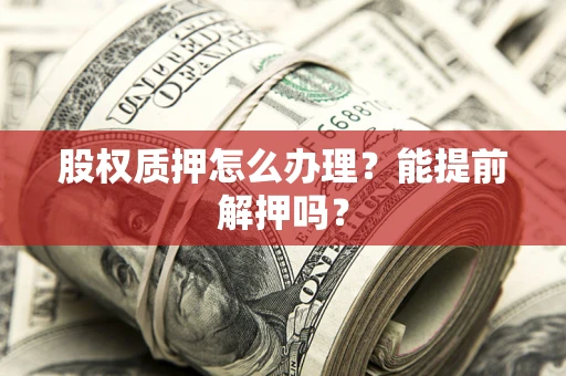 北京股权质押怎么办理？能提前解押吗？